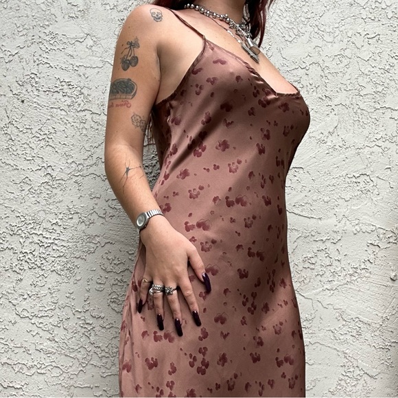 Dress Forum Brown Silky Maxi Dress - Picture 6 of 10